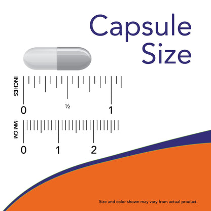 Close up of NOW Foods Tri Chromium 500mcg metabolic health vegetarian capsules packaging details