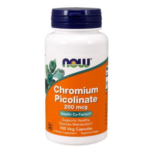 Close up of the allergen free and non GMO labeling on the Now Foods Chromium Picolinate bottle.