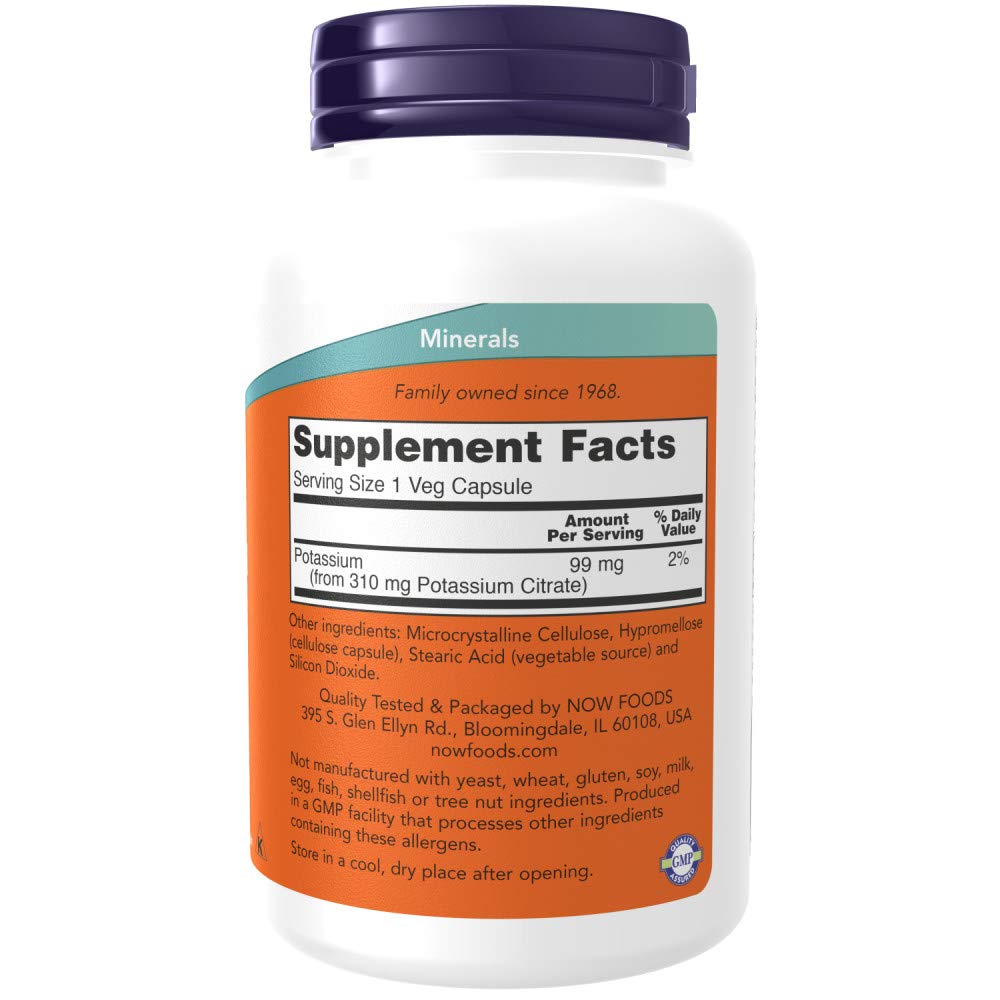 Now Foods Potassium Citrate pack of 2 supplement bottles
