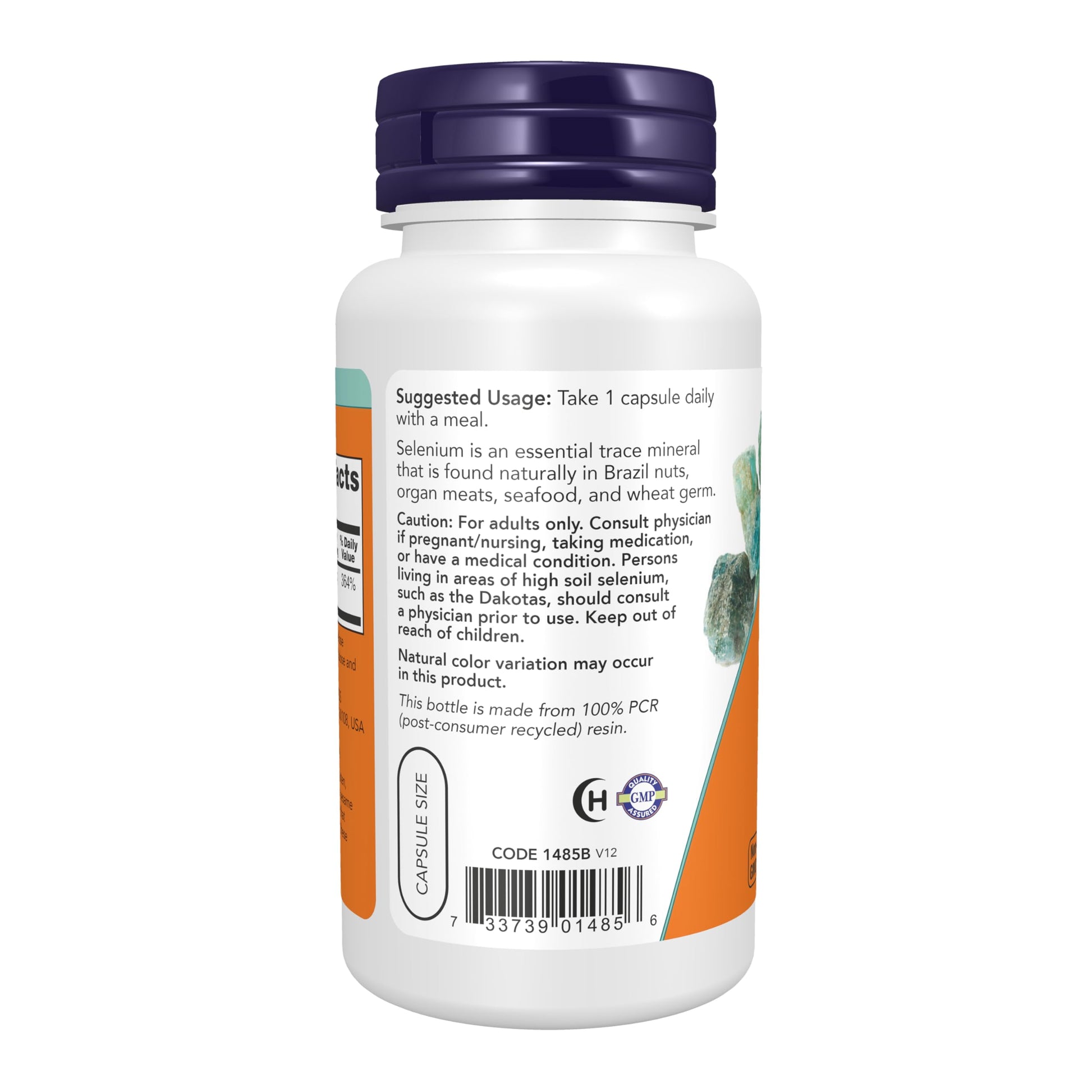 NOW Foods Selenium 200mcg antioxidant support supplement ingredients list