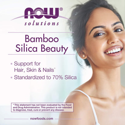 Now Foods Bamboo Silica Beauty nutritional facts label
