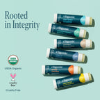 Cliganic organic lip balm set displayed in retail packaging