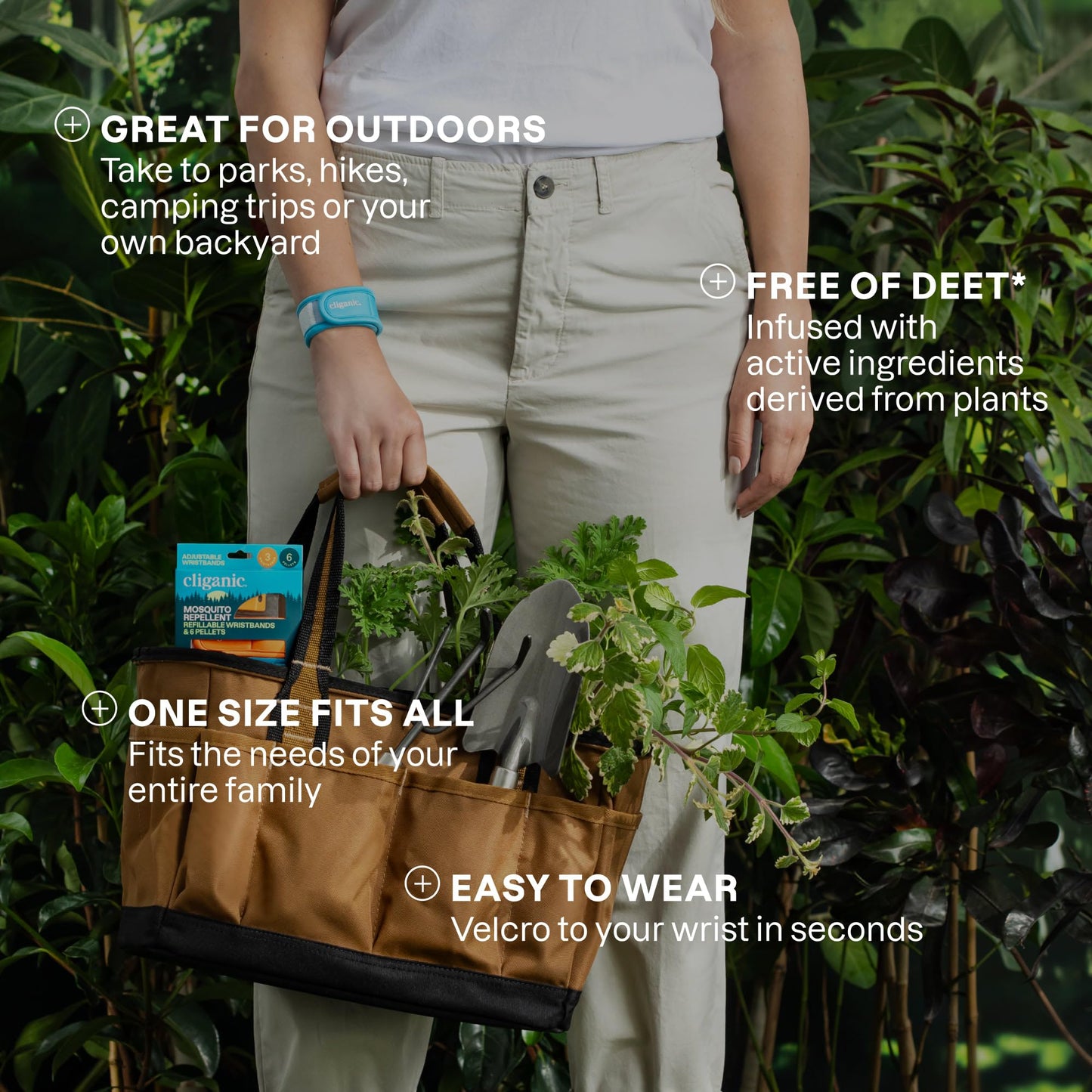 Cliganic mosquito repellent bundle showing all included accessories