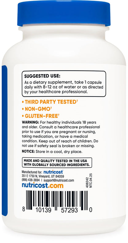 Nutricost Cranberry Extract 25000mg equivalent capsules macro shot