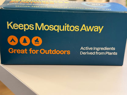 Close up of Cliganic DEET-free mosquito repellent bracelet