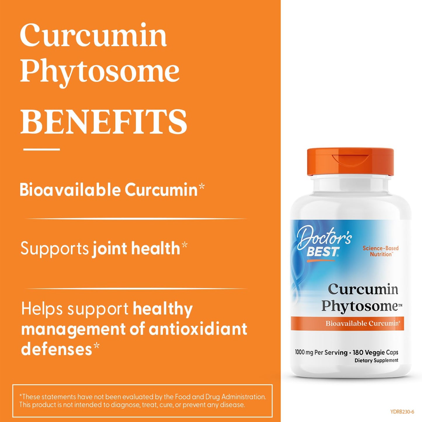 Doctor's Best Curcumin Phytosome supplement facts panel