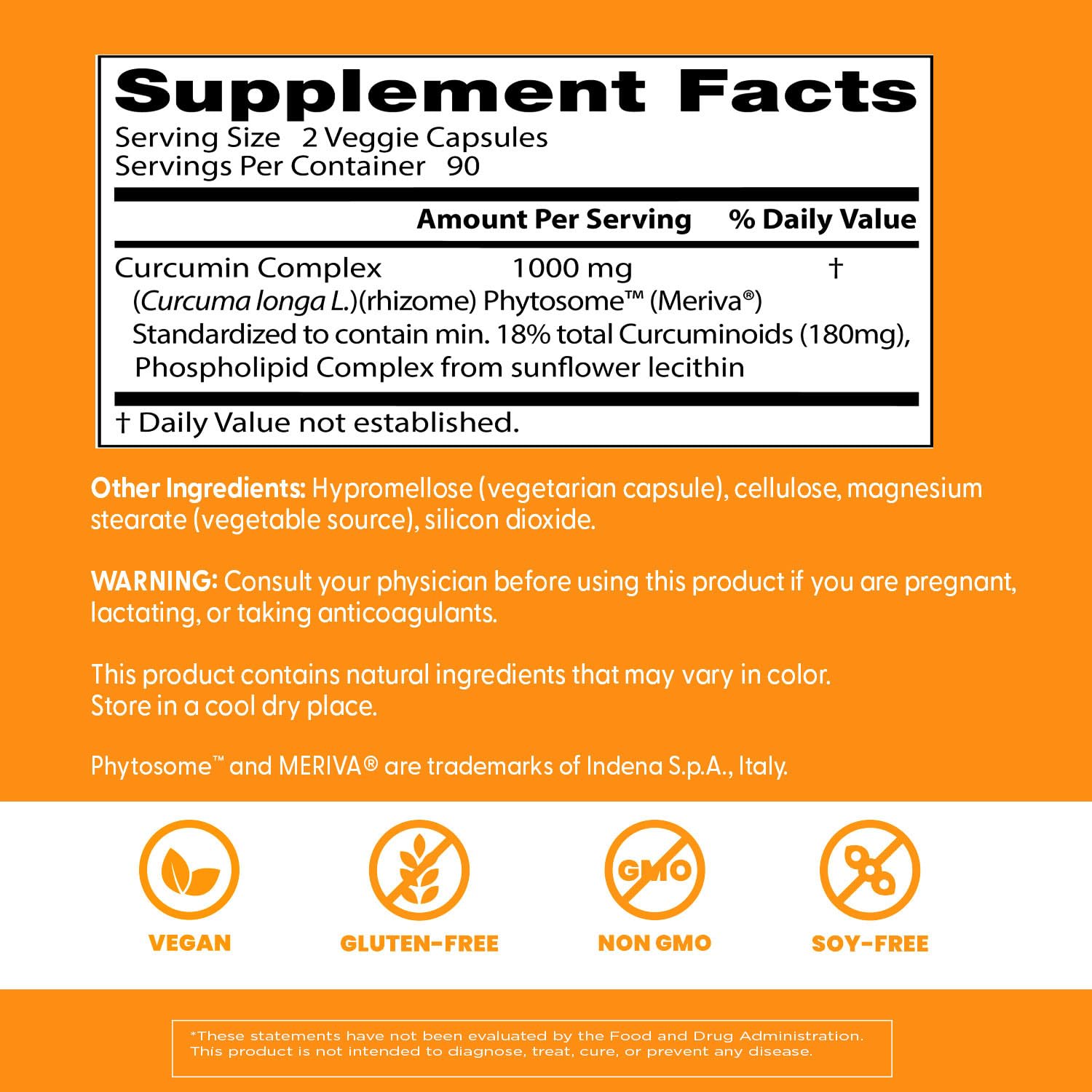 Side view of Doctor's Best Meriva curcumin bottle