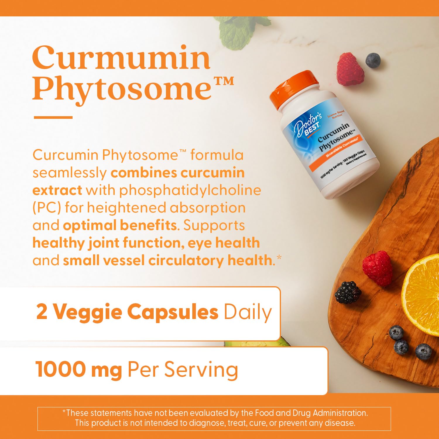 Close up of Doctor's Best Curcumin Phytosome cap and seal