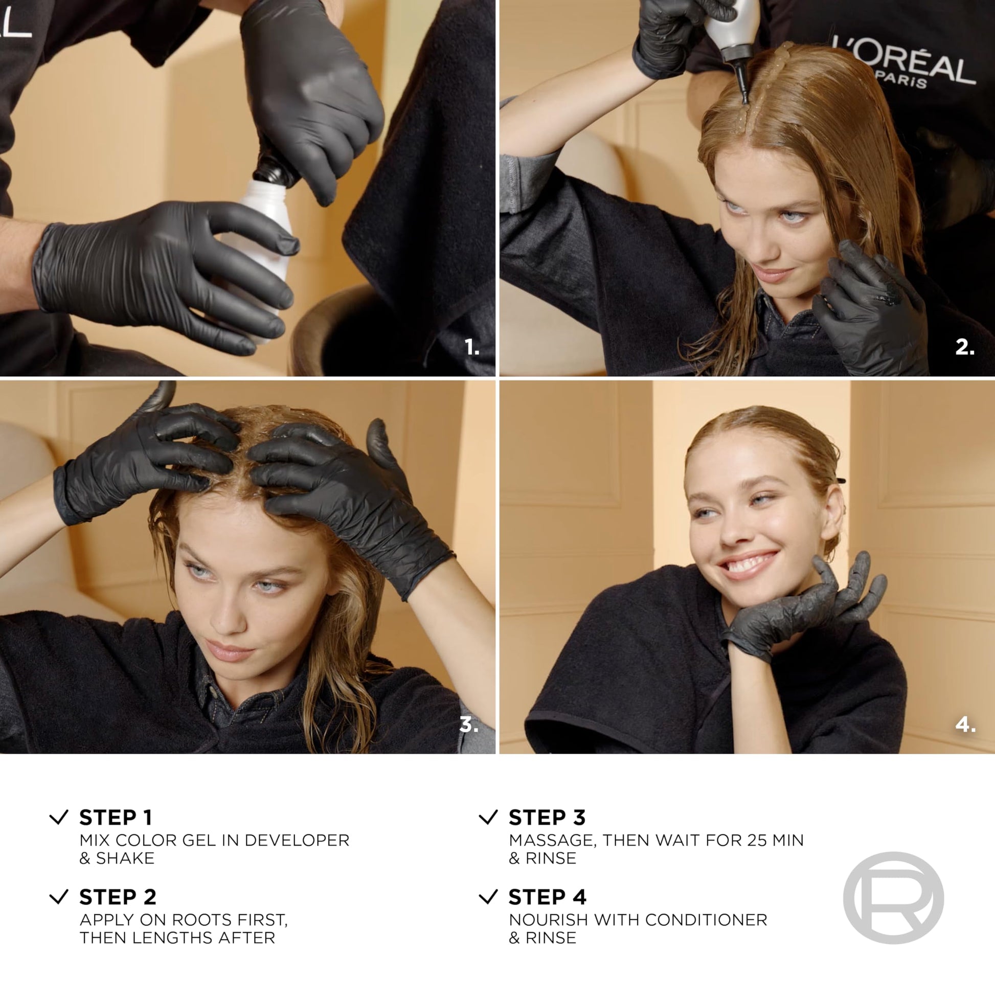 Authentic USA imported L'Oreal Superior Preference permanent color kit application instructions