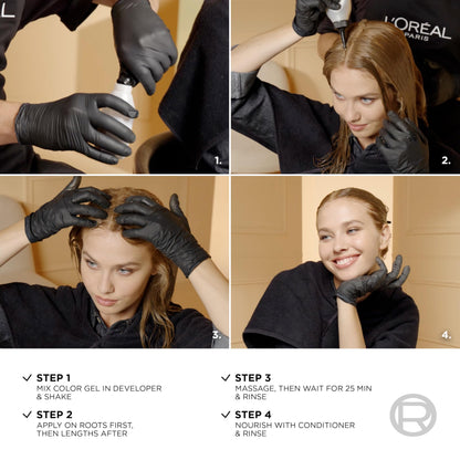 Authentic USA imported L'Oreal Superior Preference permanent color kit application instructions