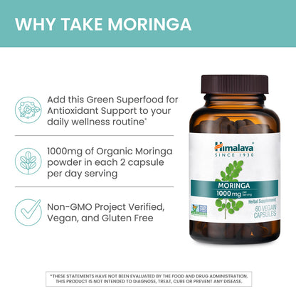 Himalaya Moringa 60 count bottle organic superfood supplement