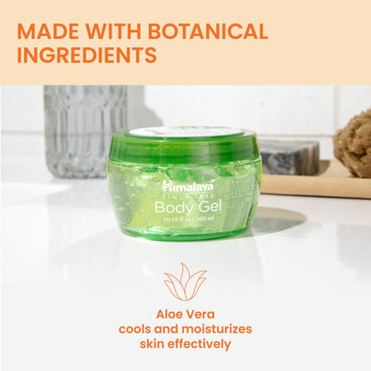 Close up of Himalaya Aloe Vera Refreshing Body Gel branding