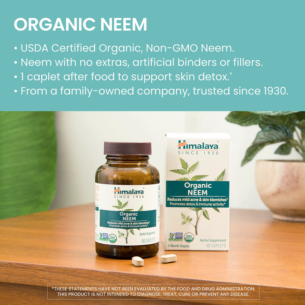 Himalaya Organic Neem 600mg USDA Organic Certification Seal