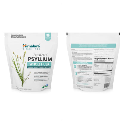 Close up of Himalaya organic fiber supplement 12 Ounce pouch