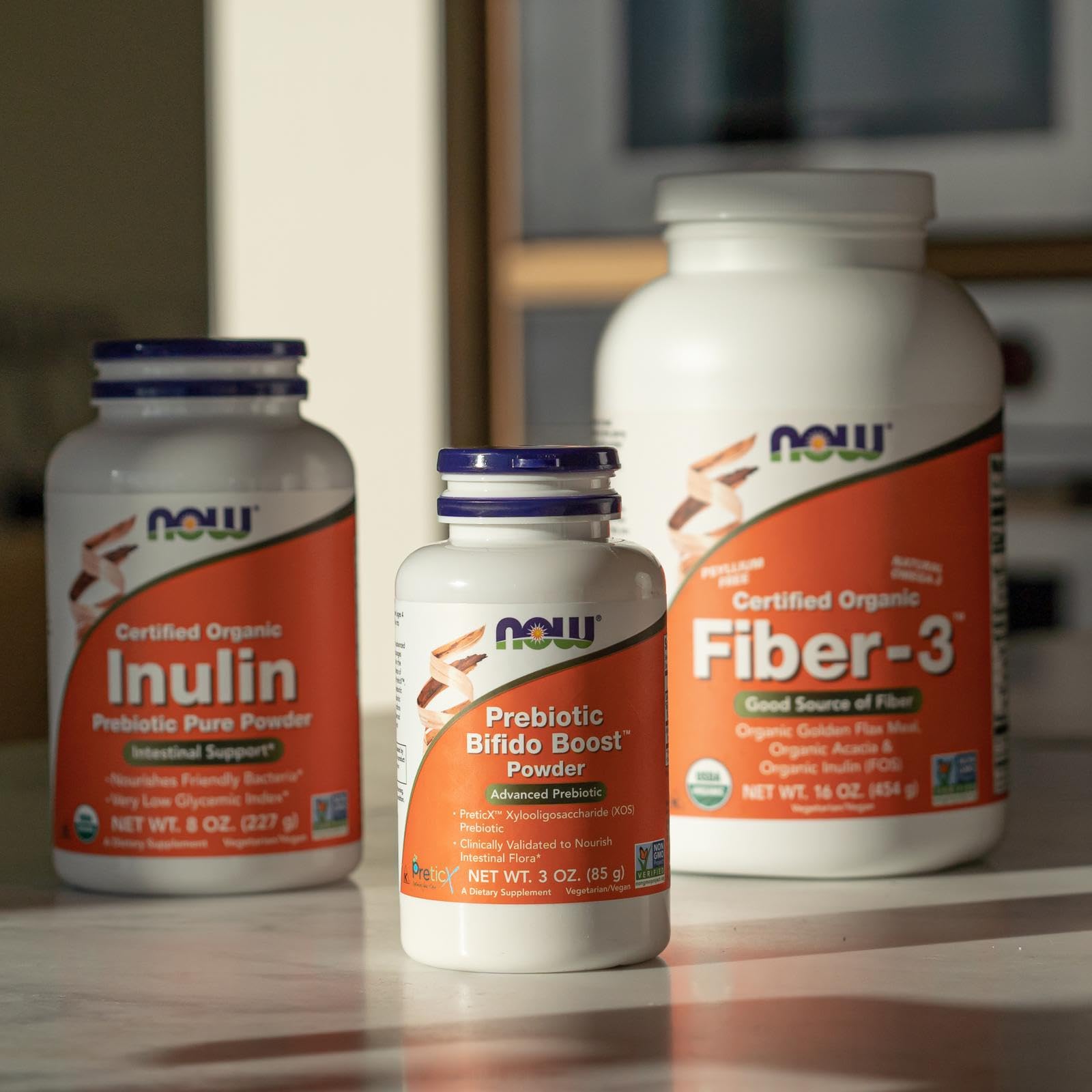 Now Foods Psyllium Husk Powder side view packaging