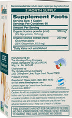 Himalaya Organic Licorice bottle back label showing supplement facts