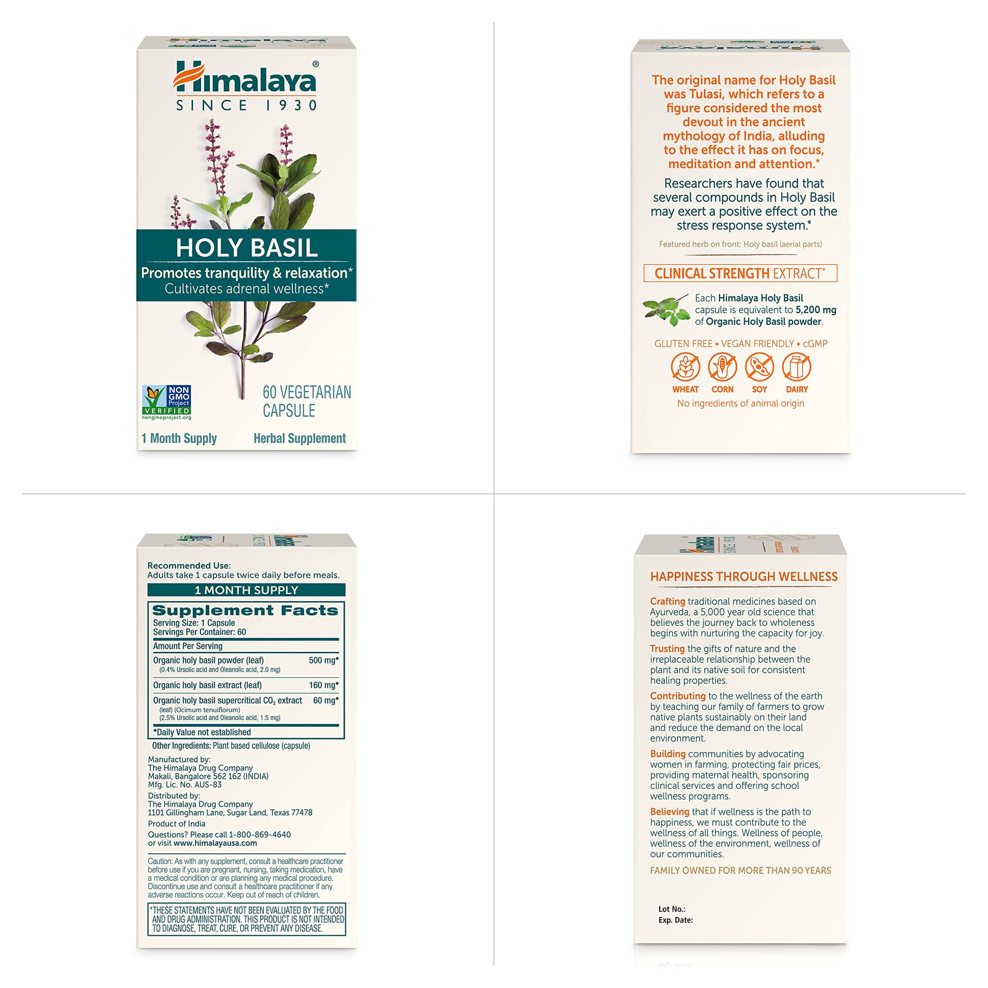 Himalaya Holy Basil 720mg herbal adrenal support