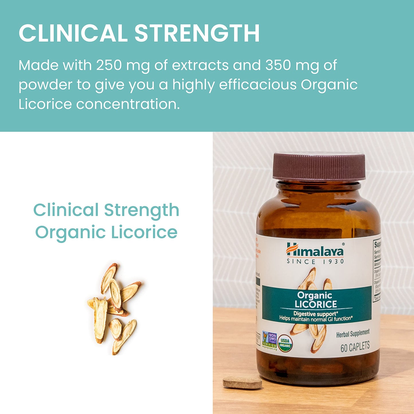 Himalaya Organic Licorice packaging side view with usage instructions