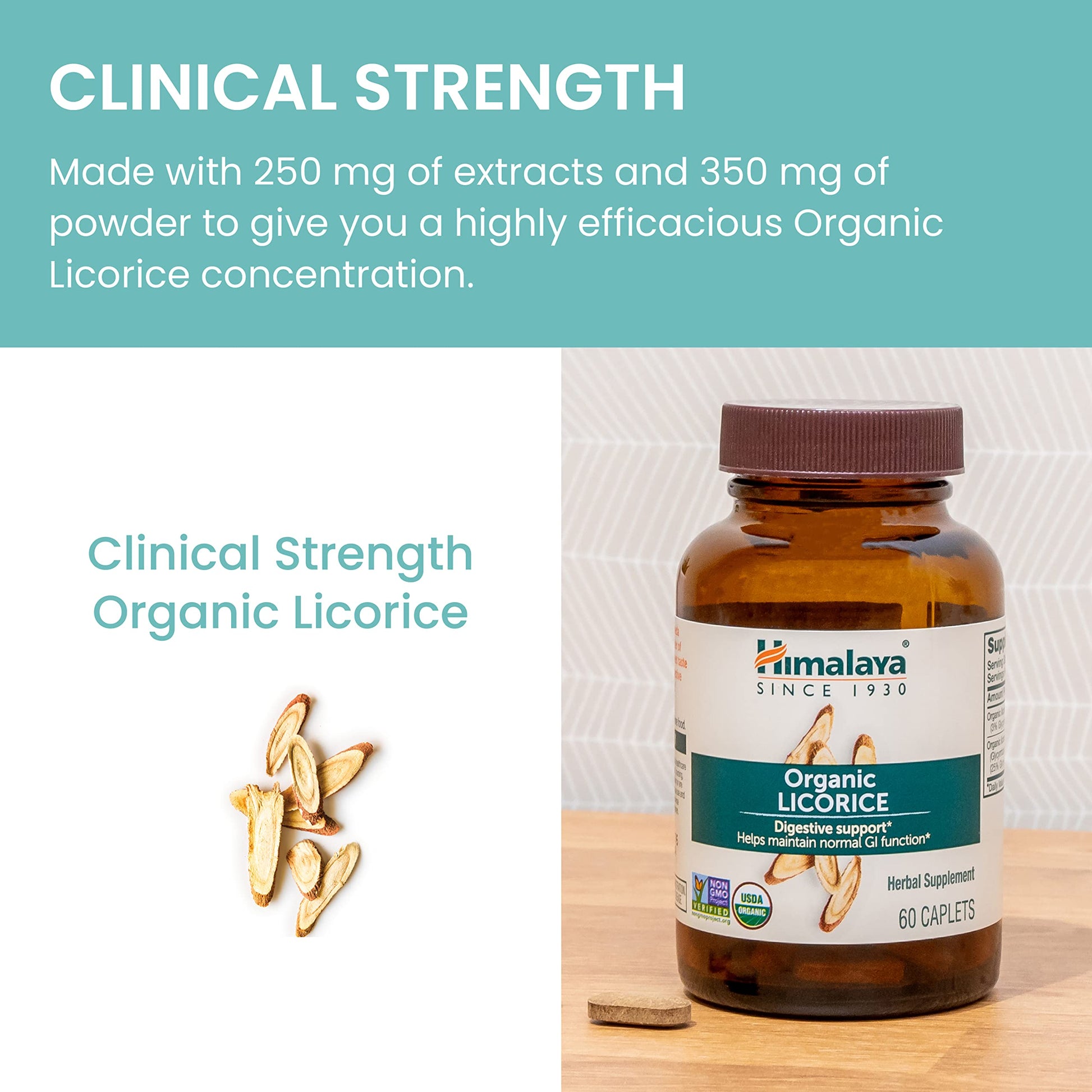 Himalaya Organic Licorice packaging side view with usage instructions