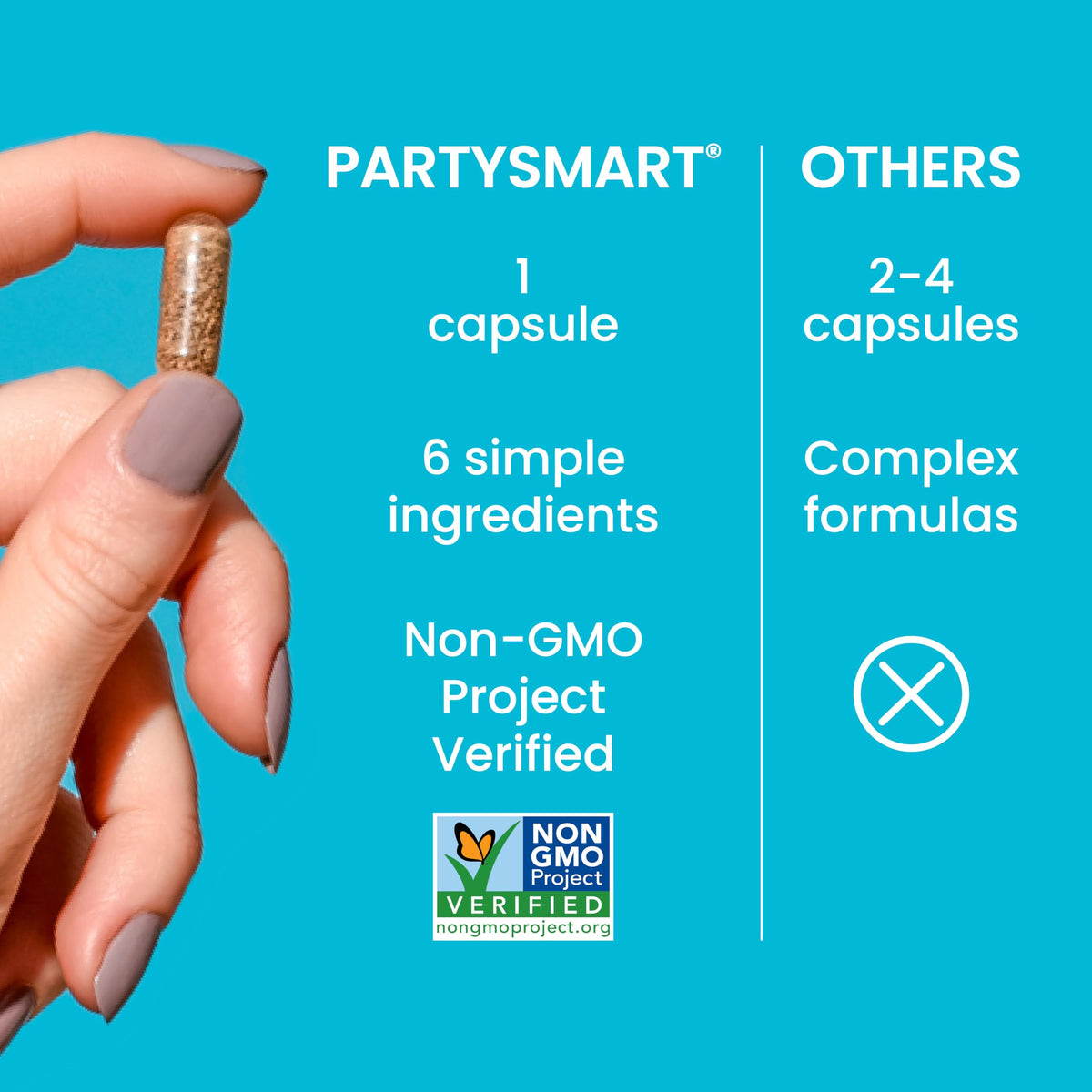 Himalaya PartySmart anti hangover supplement showing directions for use and nutrition facts