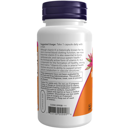 Authentic NOW Foods dietary supplement bottle showing supplement facts