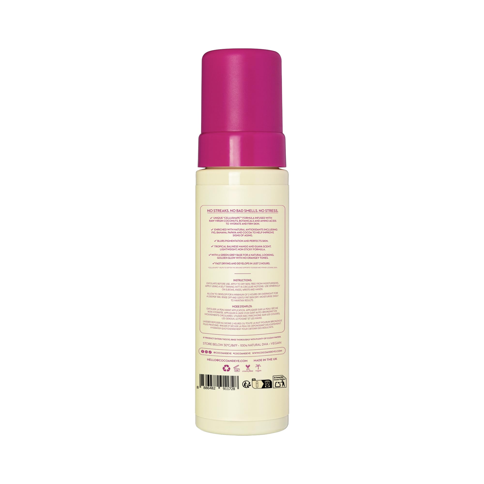 Coco And Eve Bali Bronzing Mousse bottle and velvet mitt