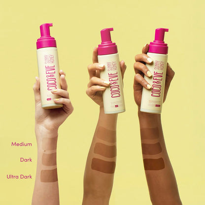 Coco And Eve Sunny Honey medium tan mousse packaging