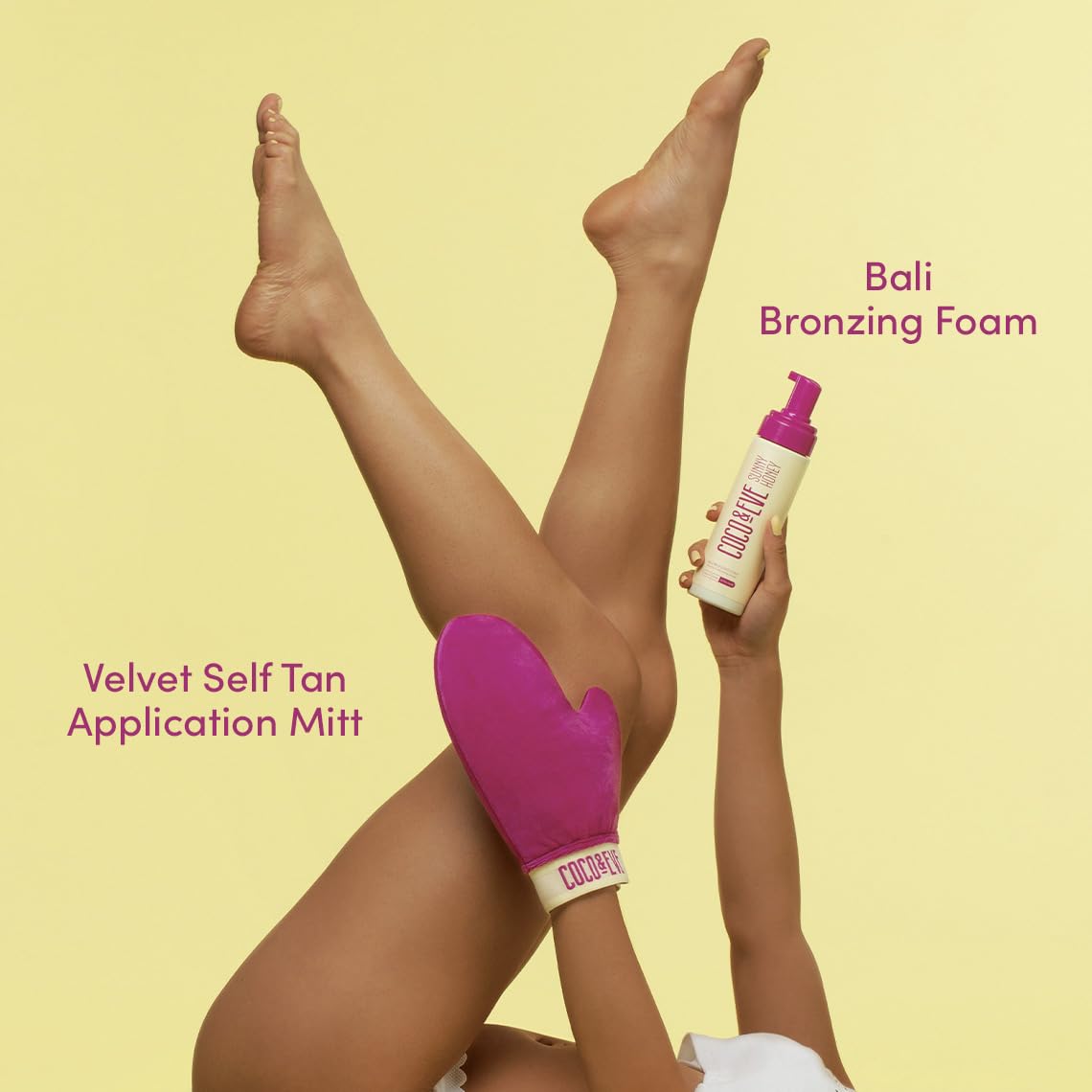 Coco And Eve tanning foam bottle side view