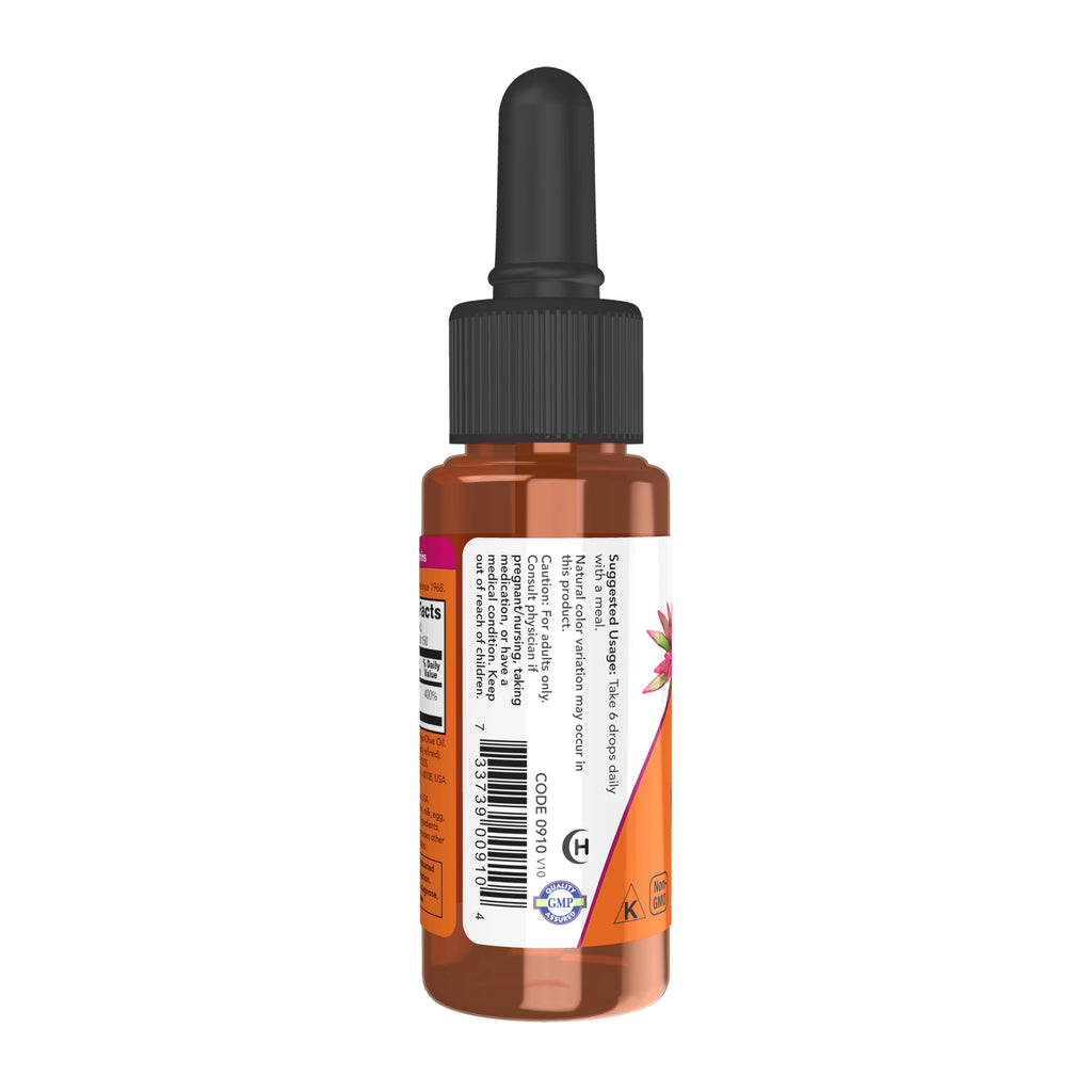 NOW Foods Natural Vitamin E Liquid dropper cap applicator