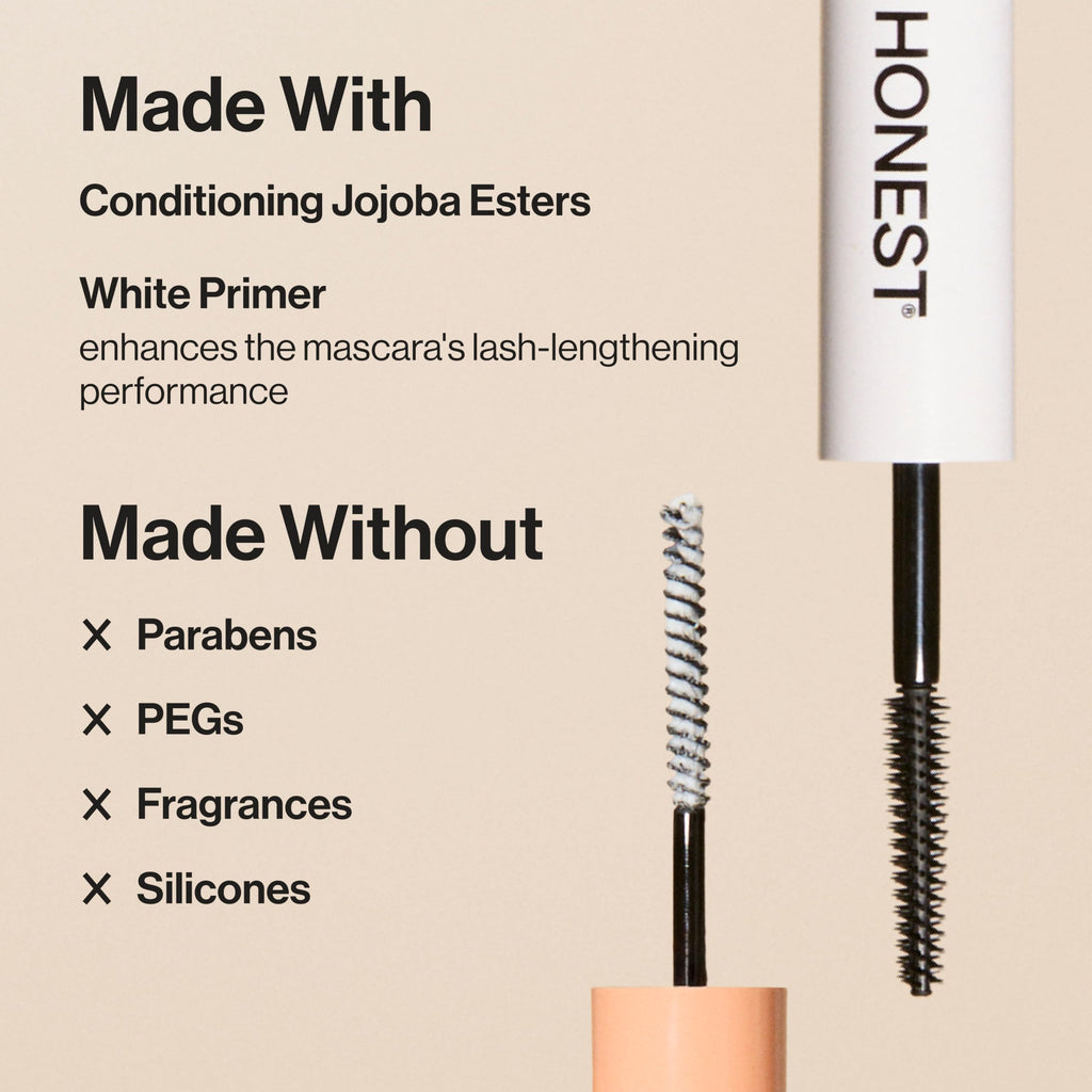 Honest Beauty lash primer white formula application