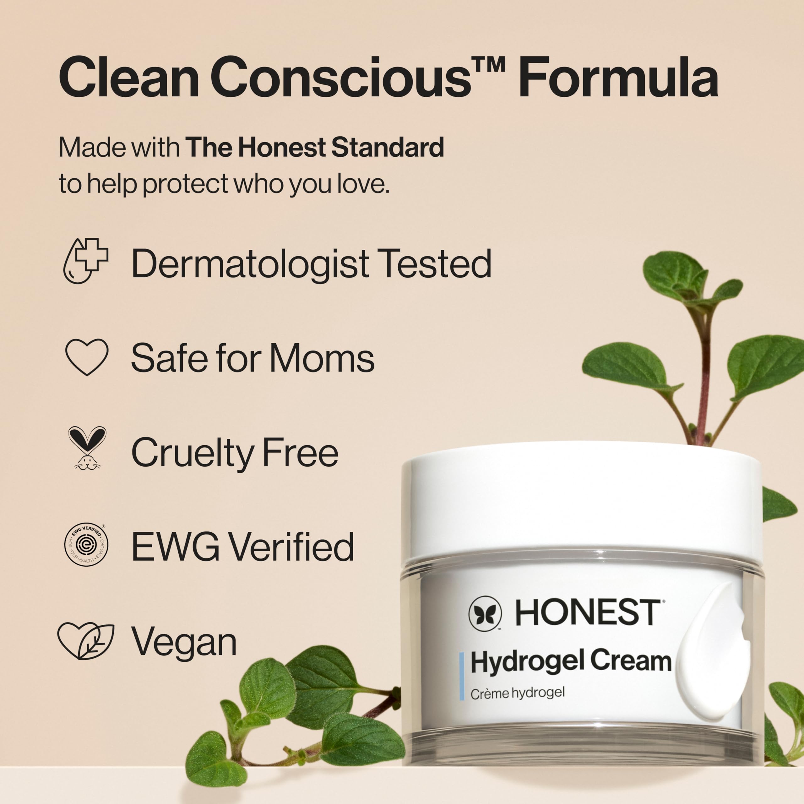Honest Beauty Hydrogel Cream moisturizer being applied to clean skin