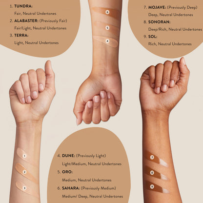 Honest Beauty 1 fluid ounce corrective skin tint highlighting product texture