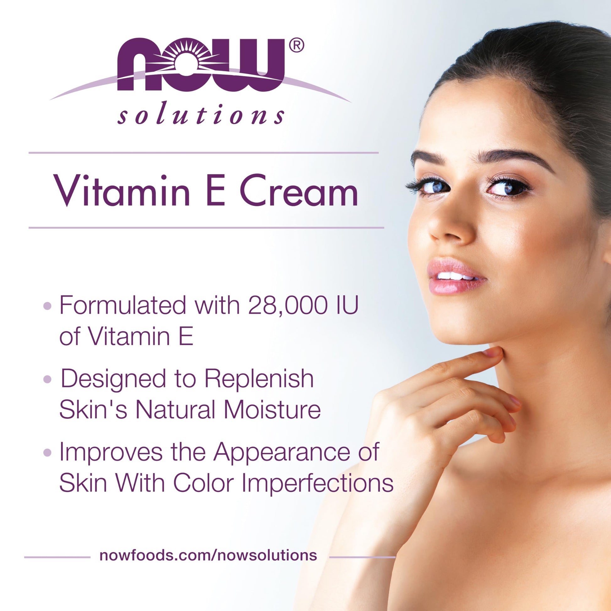 NOW Foods concentrated vitamin E cream for dry flaky skin correction view