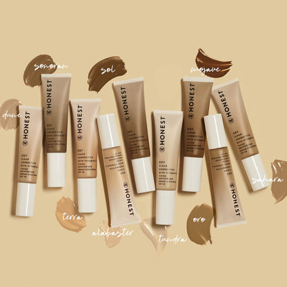 Honest Beauty Terra Light clean beauty corrective cream bottle close up