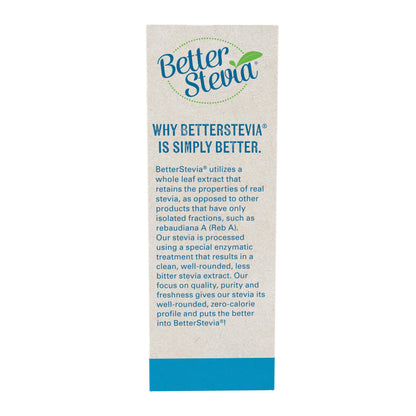 Granulated stevia natural sugar substitute packet details with keto friendly and diabetic safe certifications