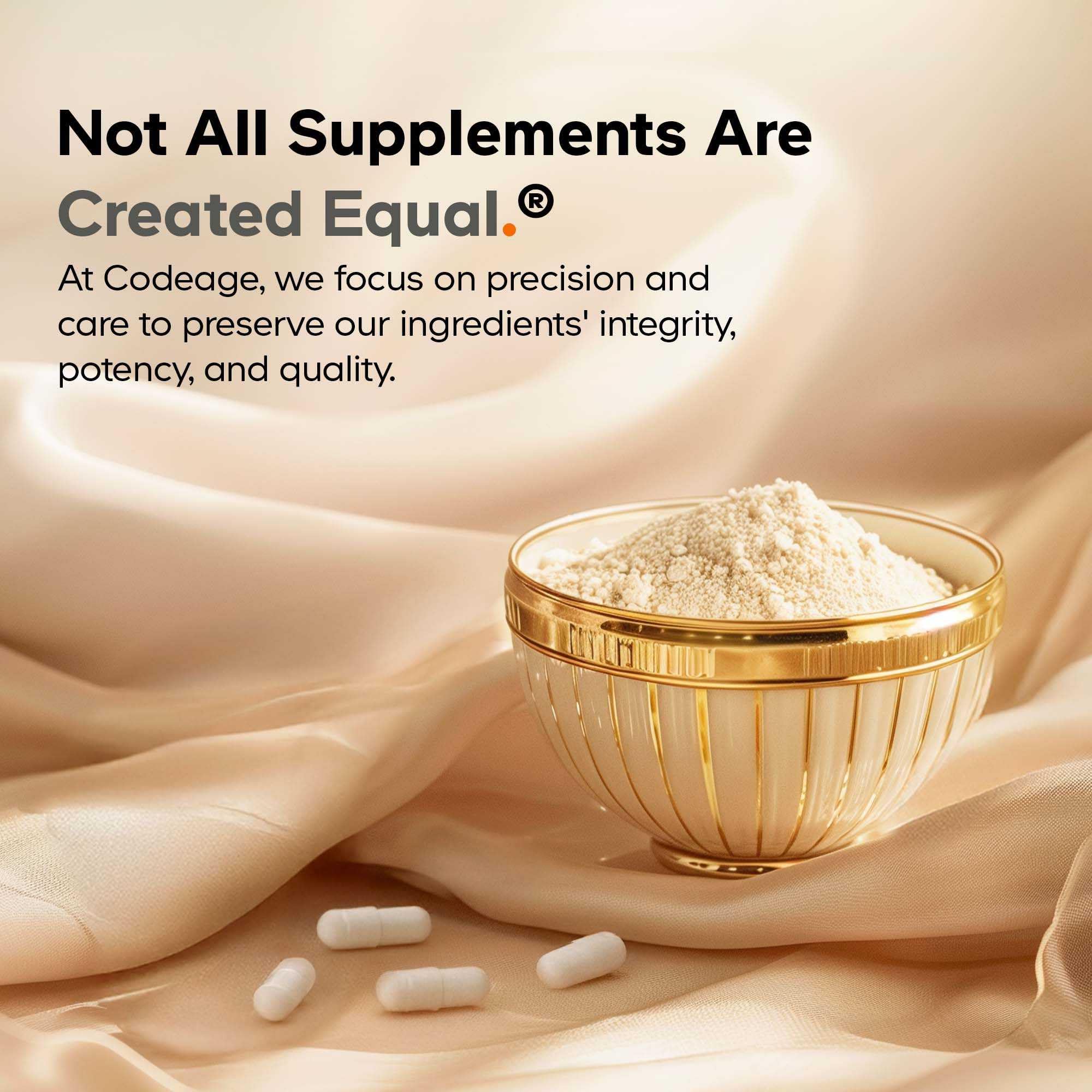 Premium USA imported Codeage metabolic and gut health capsules packaging layout