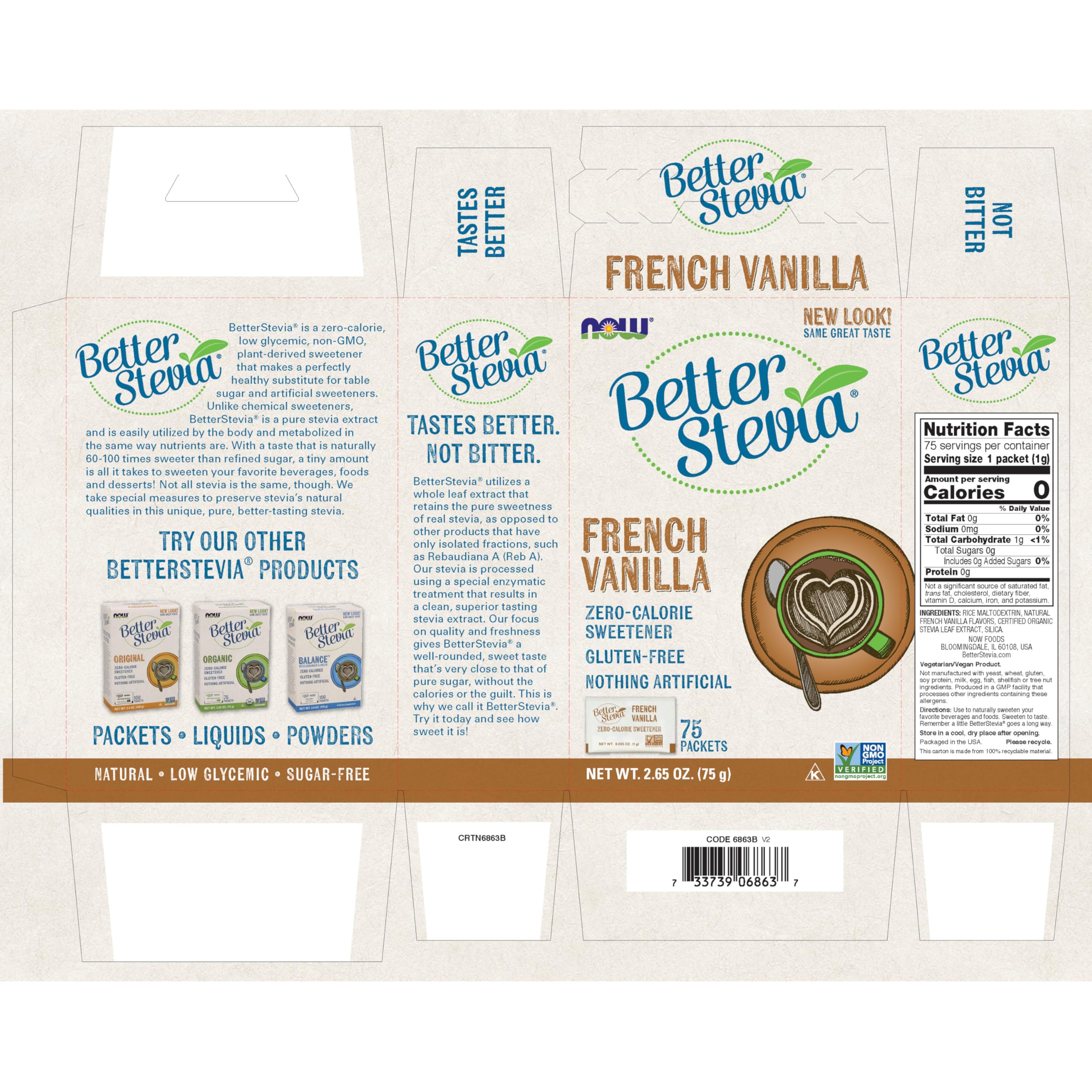 NOW Foods natural plant derived sweetener packets for keto diet and diabetes management