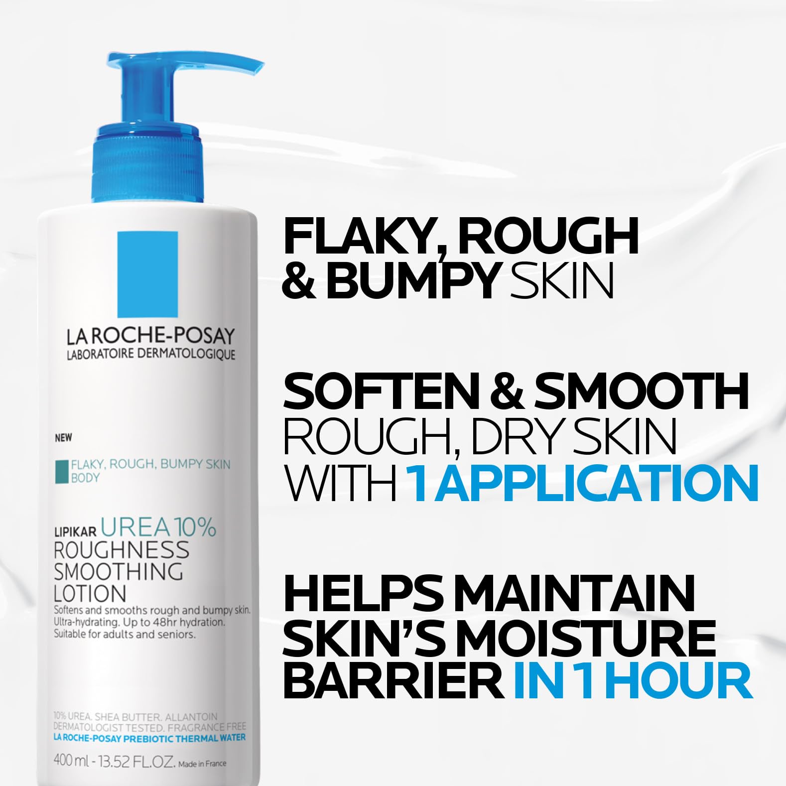 Texture of La Roche-Posay Lipikar Urea 10 Percent smoothing lotion