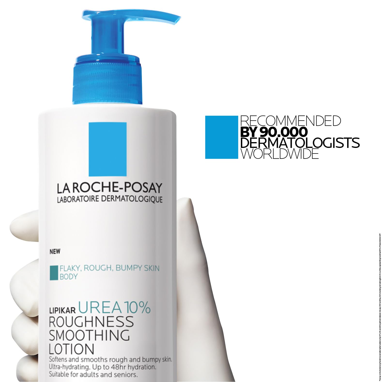 Skincare benefits infographic for La Roche-Posay Lipikar Urea lotion