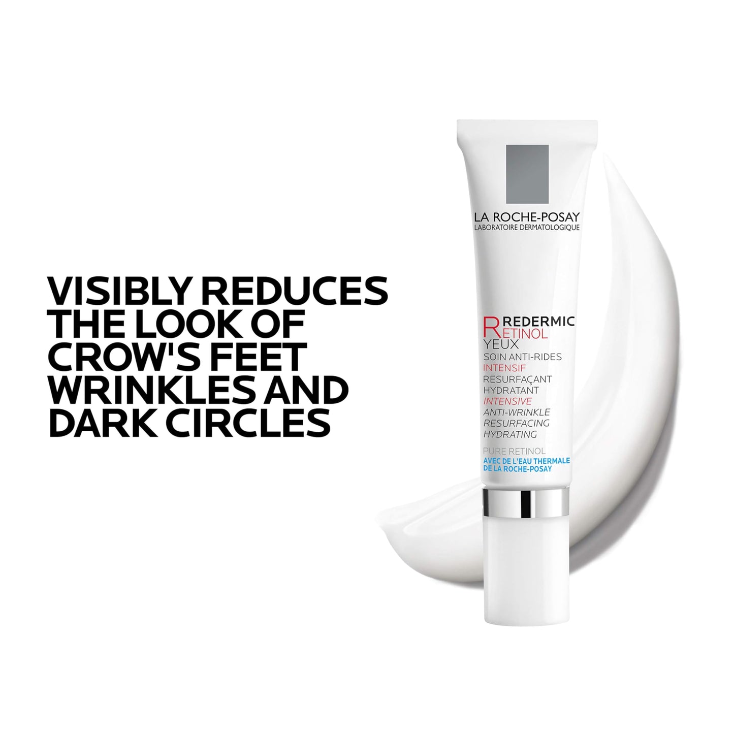 La Roche-Posay Redermic R Eye Cream packaging box showing ingredients and directions
