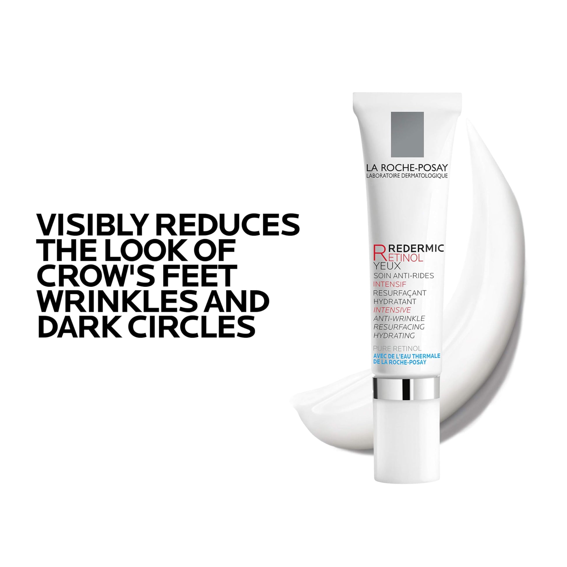 La Roche-Posay Redermic R Eye Cream packaging box showing ingredients and directions