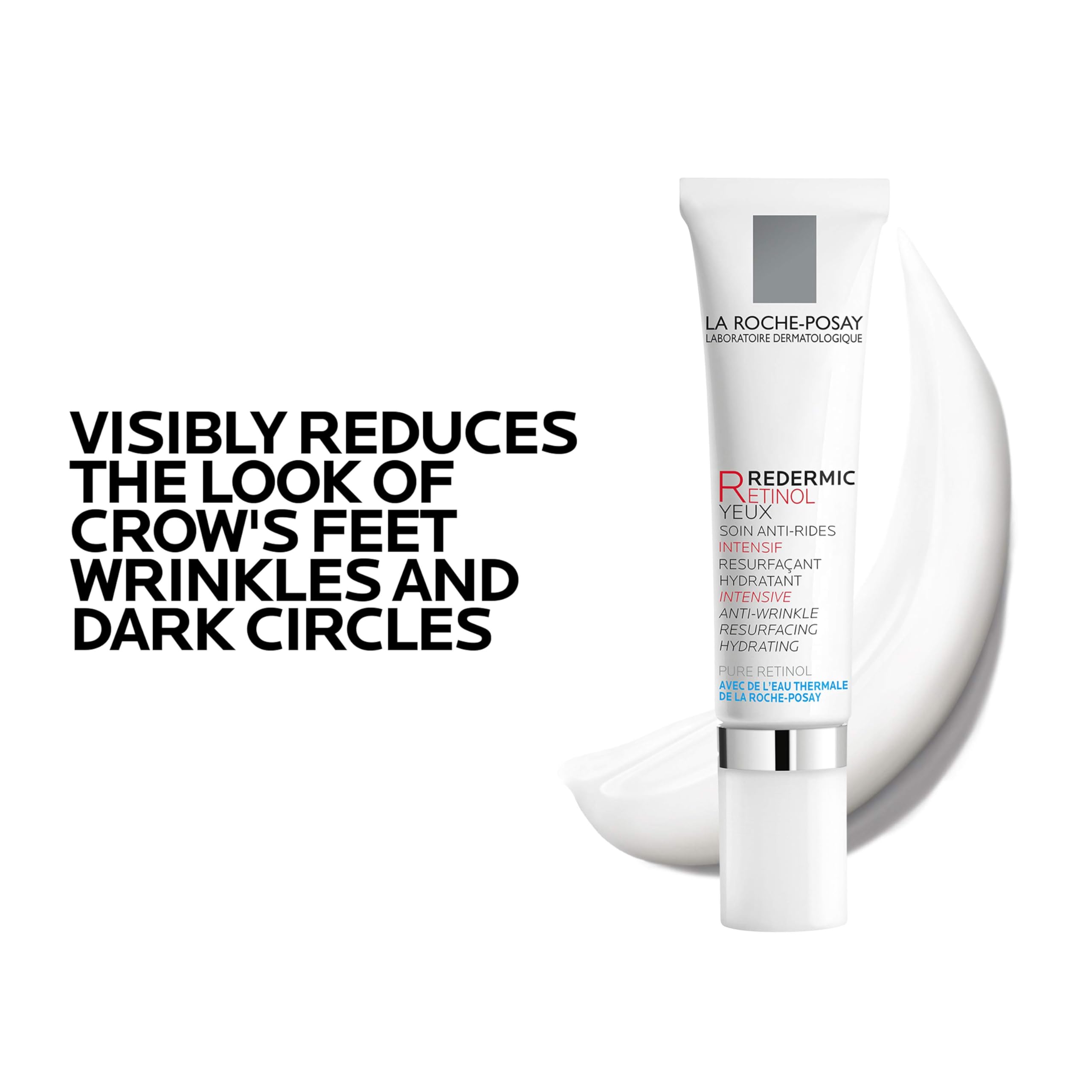 La Roche-Posay Redermic R Eye Cream packaging box showing ingredients and directions
