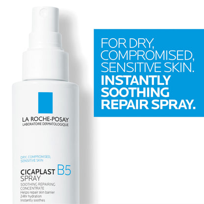 Back of bottle showing ingredients for La Roche-Posay Cicaplast B5 Spray