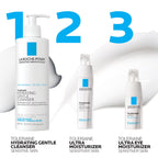 La Roche-Posay Toleriane Dermallergo Eye Cream sensitive skincare routine setup