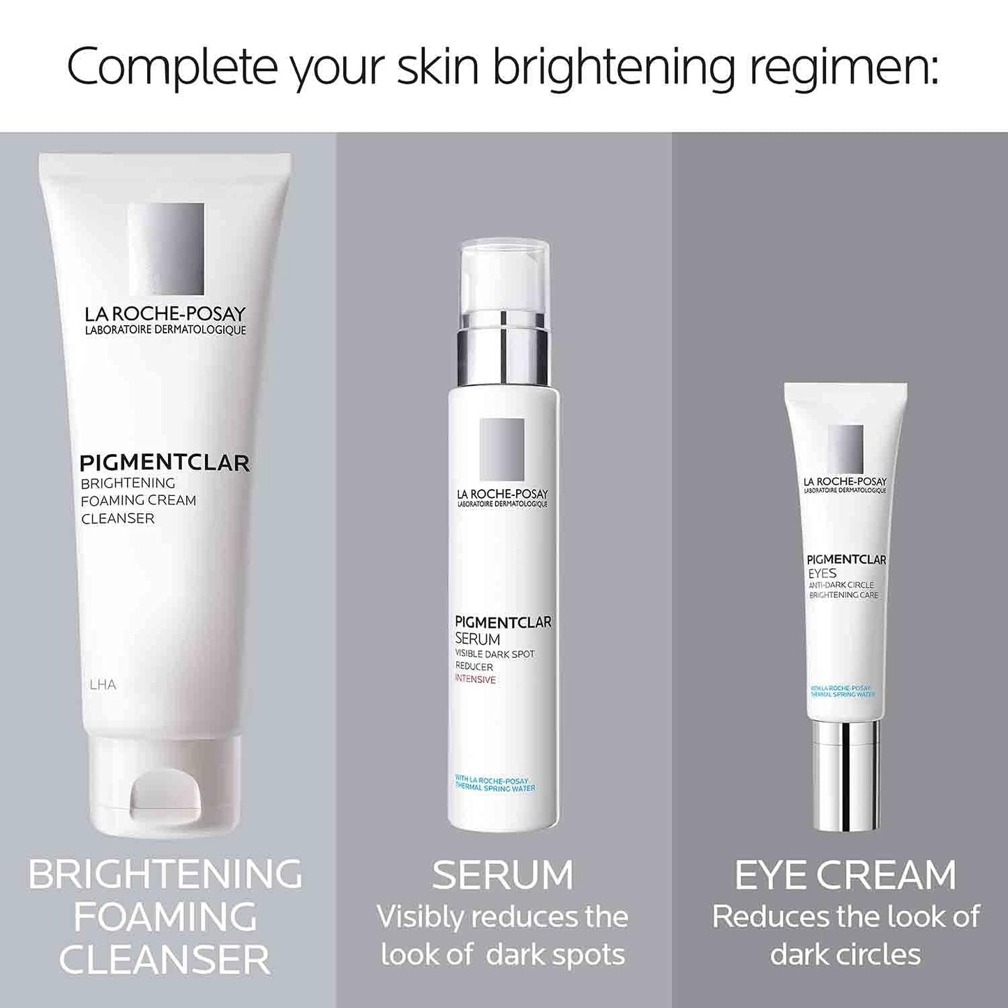 Back label of La Roche-Posay Pigmentclar showing detailed ingredients list