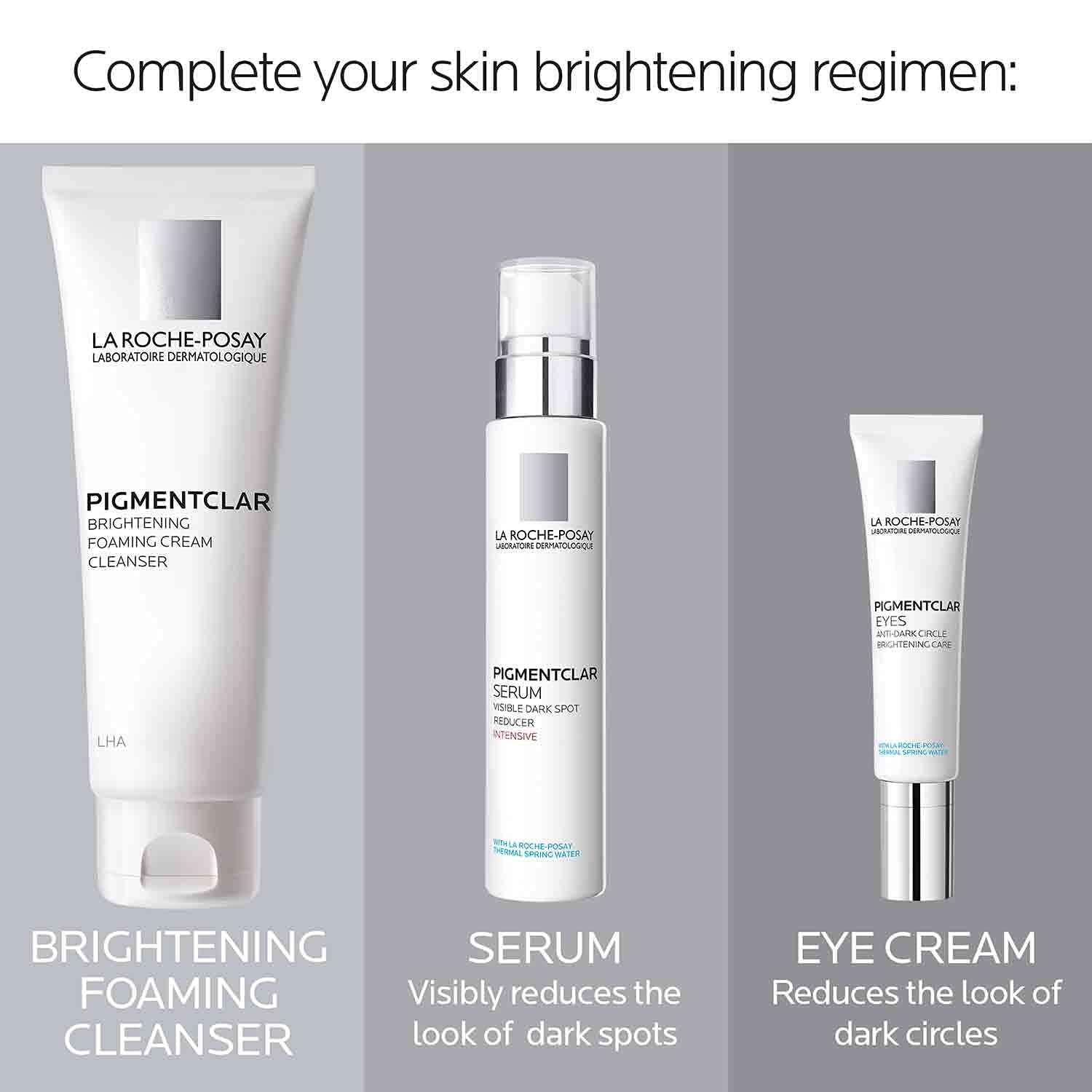 Back label of La Roche-Posay Pigmentclar showing detailed ingredients list