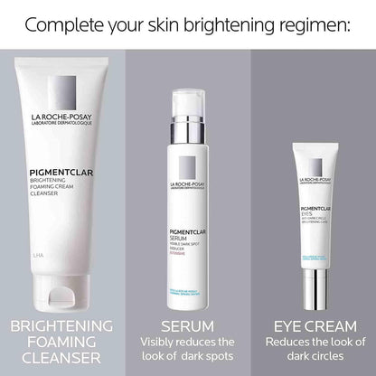 Back label of La Roche-Posay Pigmentclar showing detailed ingredients list