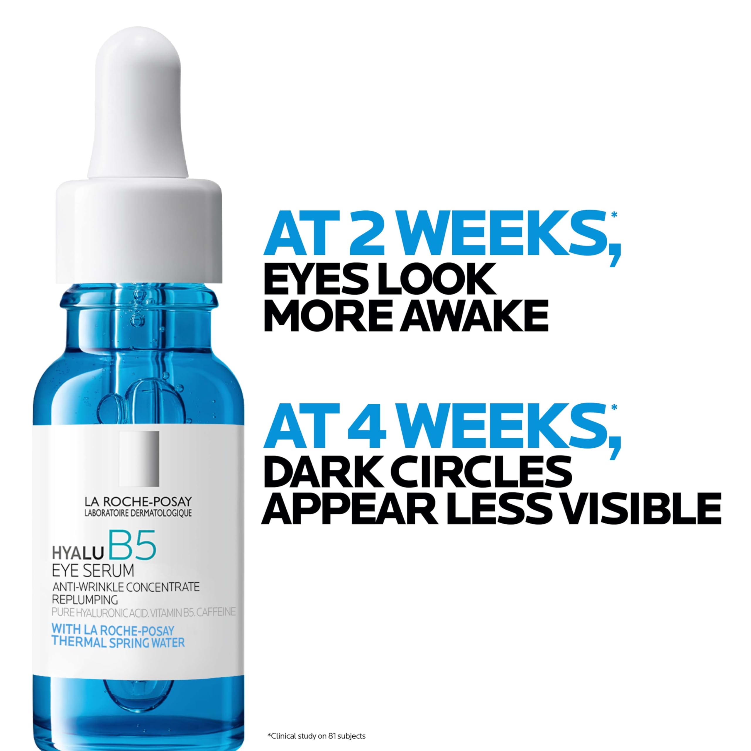 Applying La Roche-Posay serum under eye area