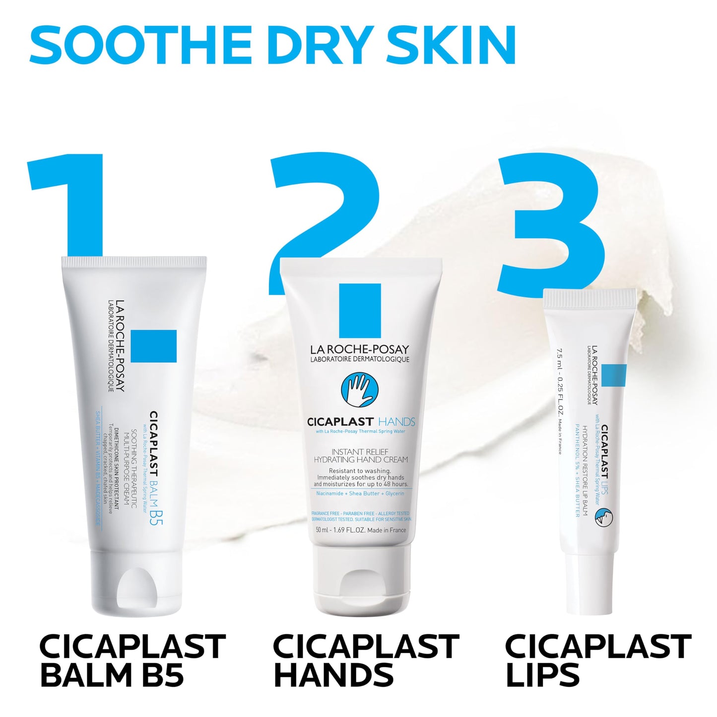 La Roche-Posay lip treatment application close up