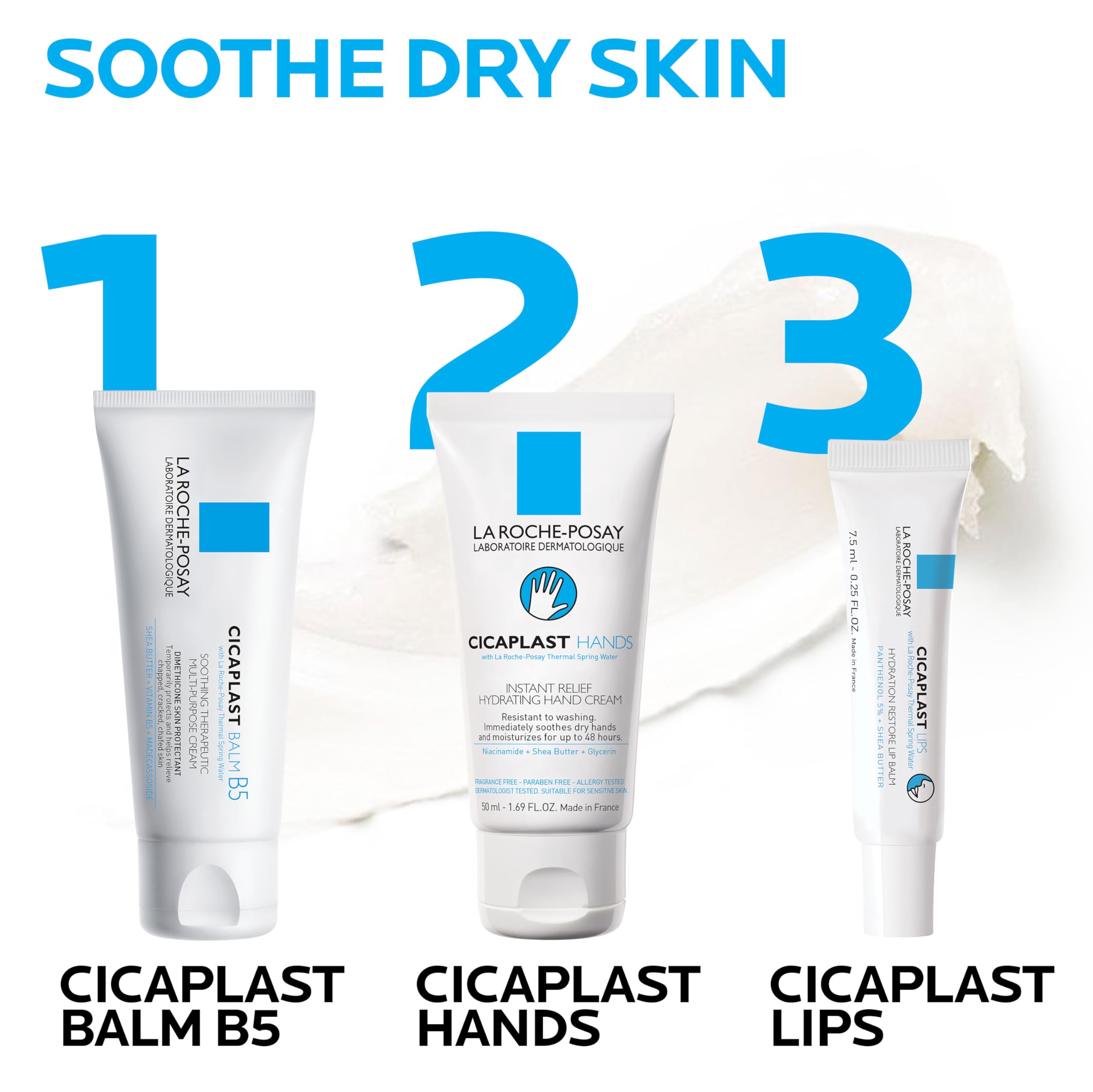 La Roche-Posay lip treatment application close up